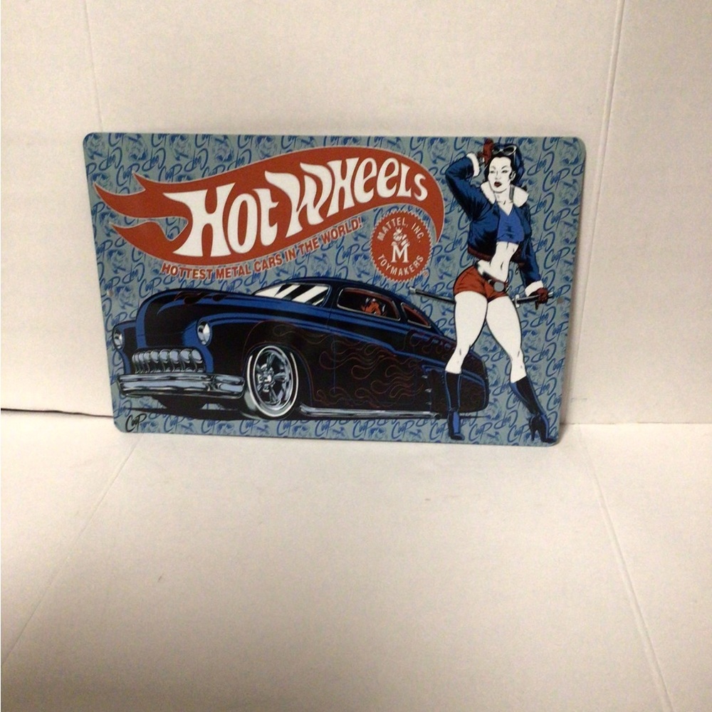 hot wheels display sign pin up girl logo display sign